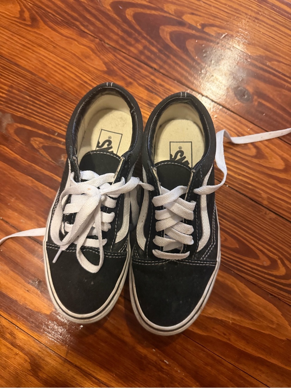 Vans Black and White Kids Low-Top Sneakers